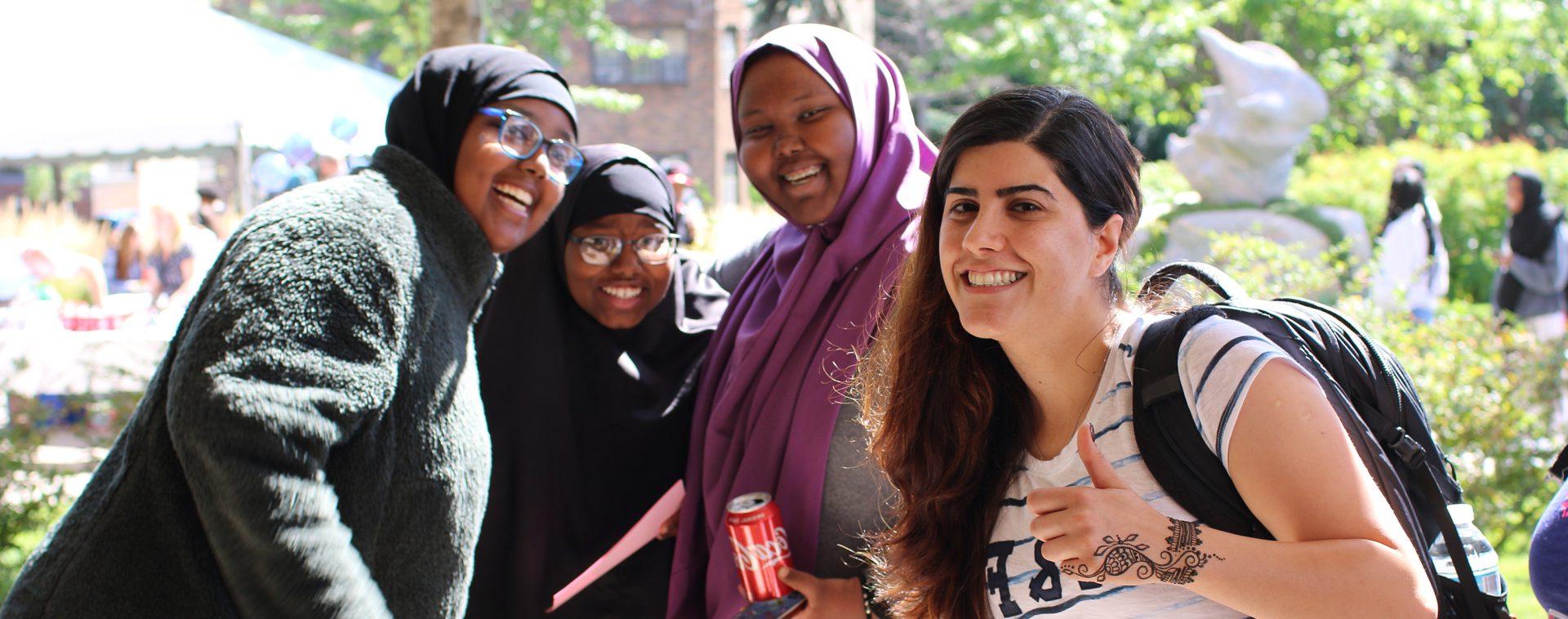 Photo of students on campus.